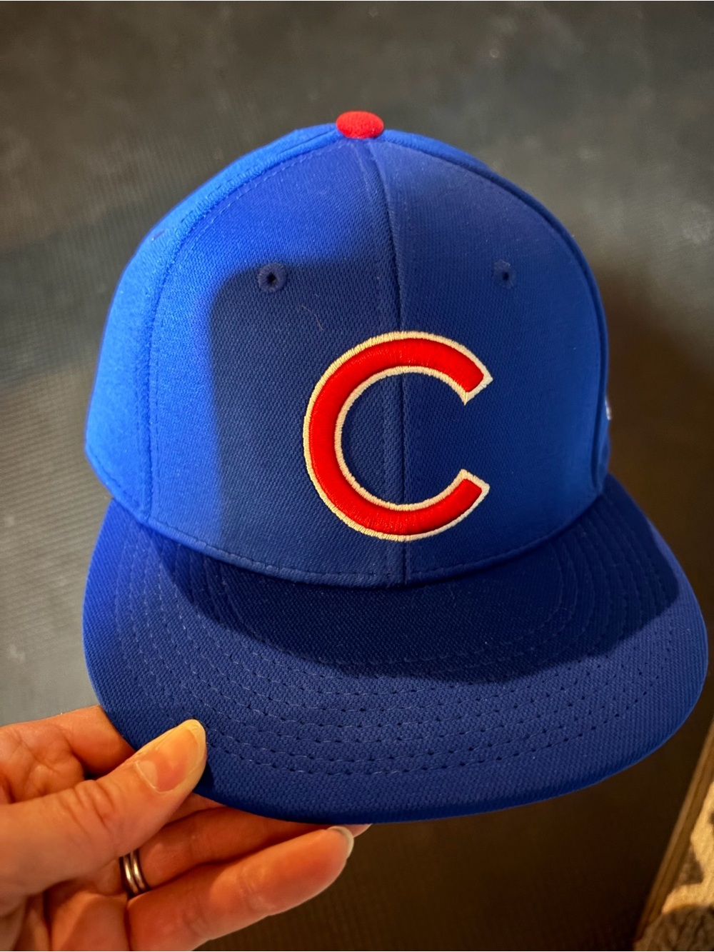 MLB Chicago Cubs Royal Blue Red 'C' Fitted Baseball Hat